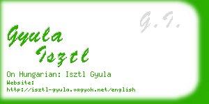 gyula isztl business card